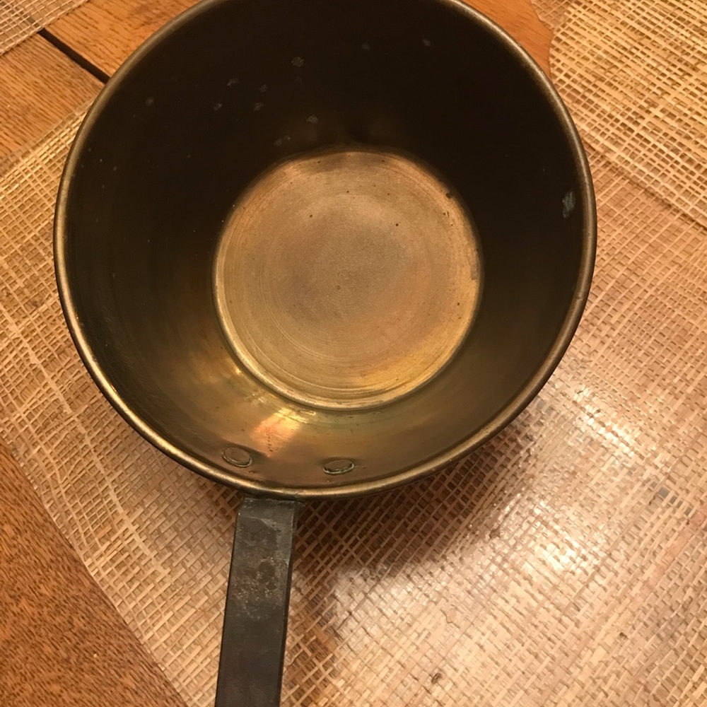 VINTAGE LATE 1800s BRASS AND IRON LADLE KITCHEN DECOR - Picture 2 of 16